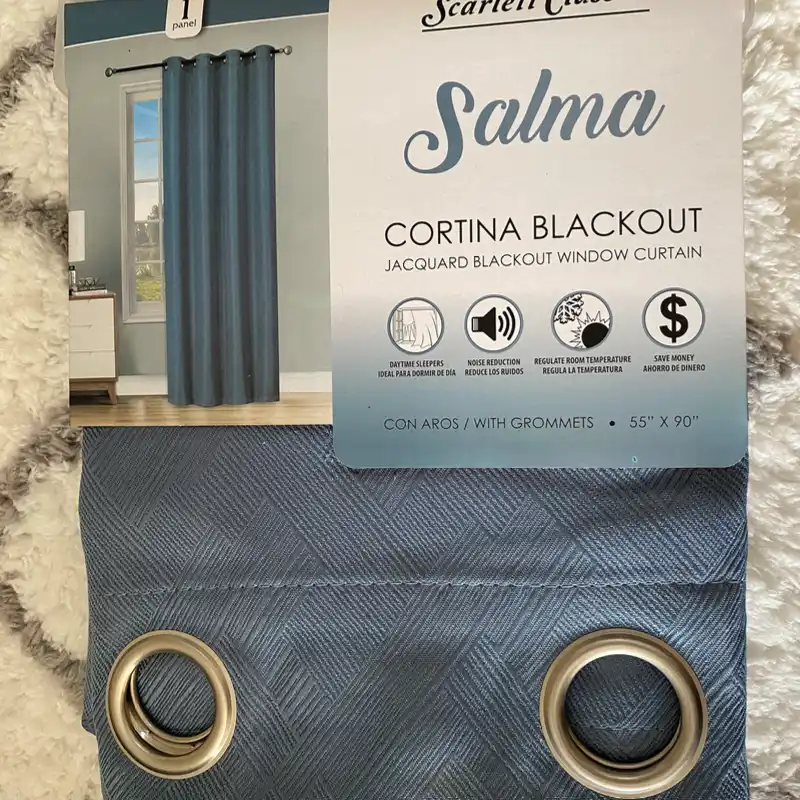 Cortinas Blackout 55x90” azul