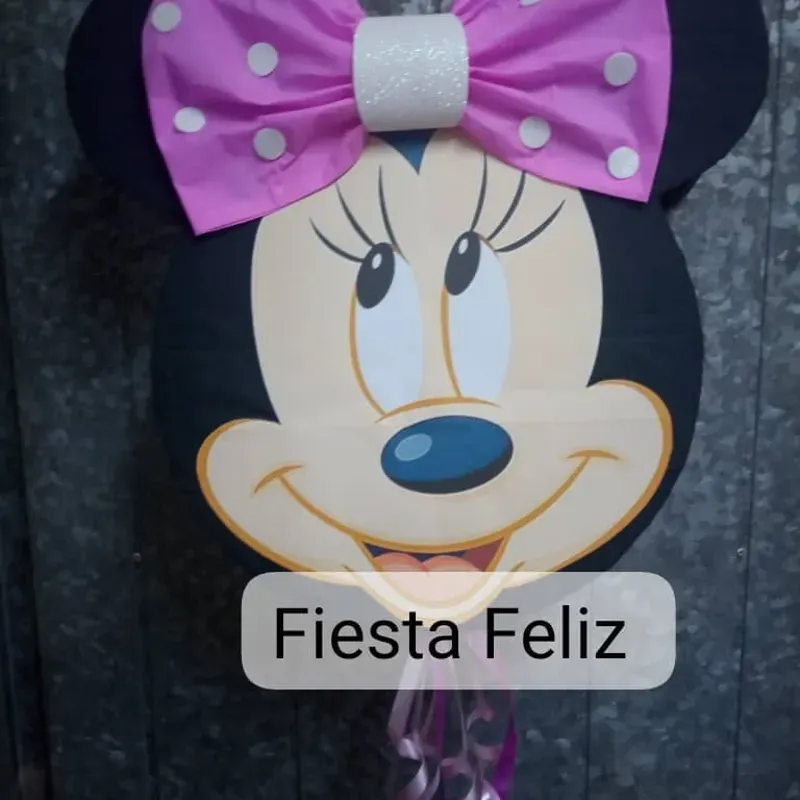 Piñata cara Minnie Mouse