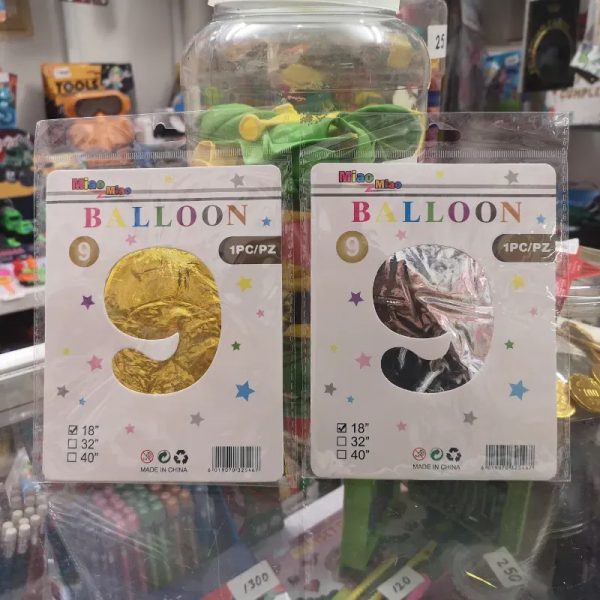 Globos de número 9