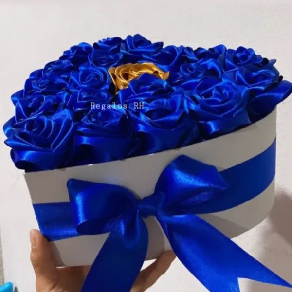 Corazón de 20 rosas