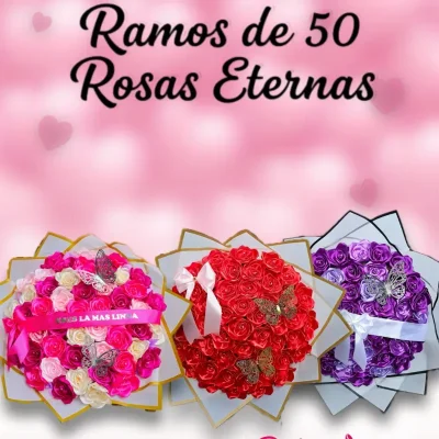 Ramos de 50 rosas eternas ❤️