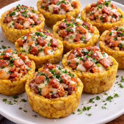 Tostones Rellenos Salchicha y Queso