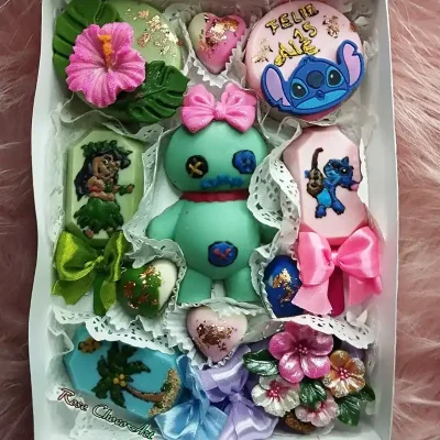 Caja de bombones temática FIESTA HAWAIANA