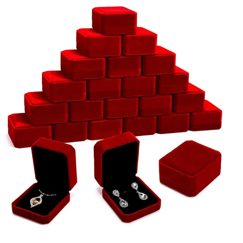 Cajas de terciopelo rojas modelo 2