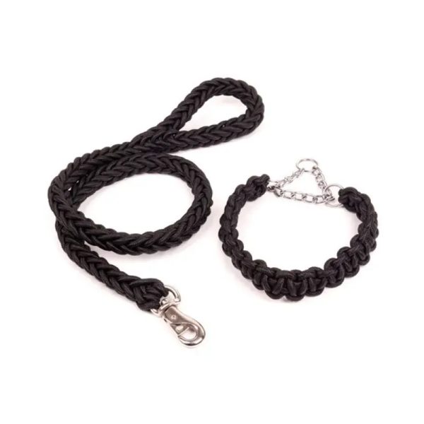 Collar con correa trenzada talla S (MD10014)