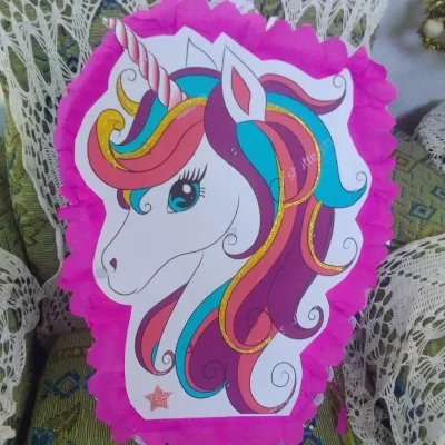 Piñata Unicornio Cabeza 40cm