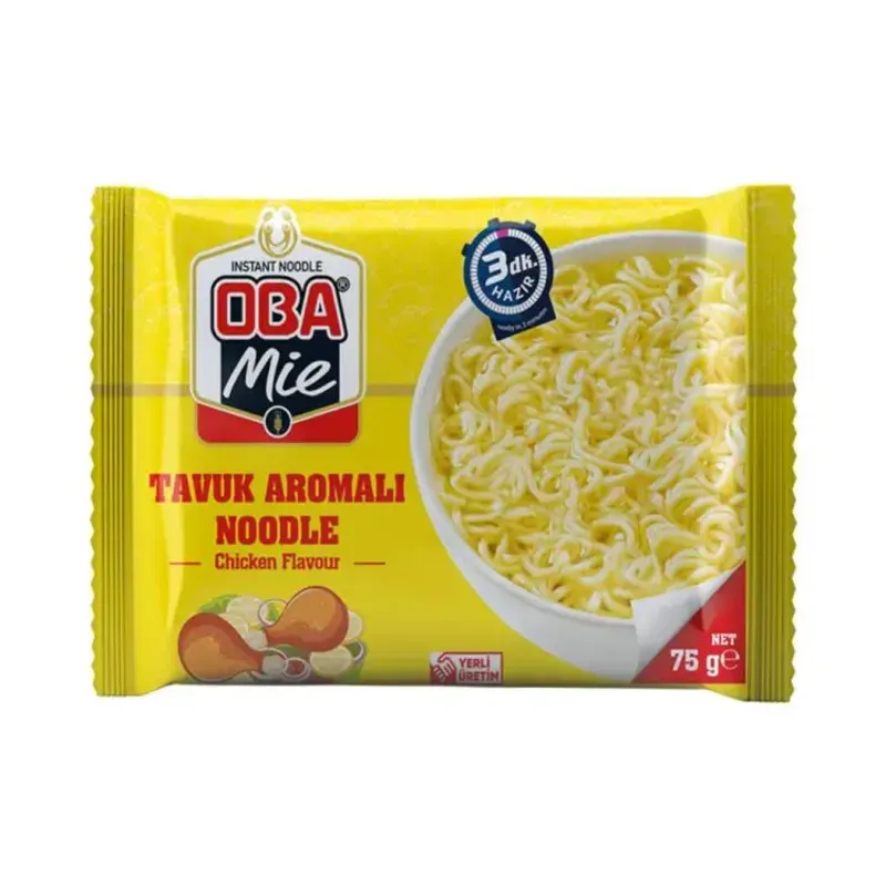 Sopa instantánea de fideos sabor pollo Oba Mie