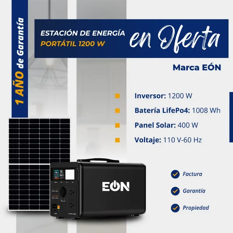 Estación de energía pórtatil de 1200W