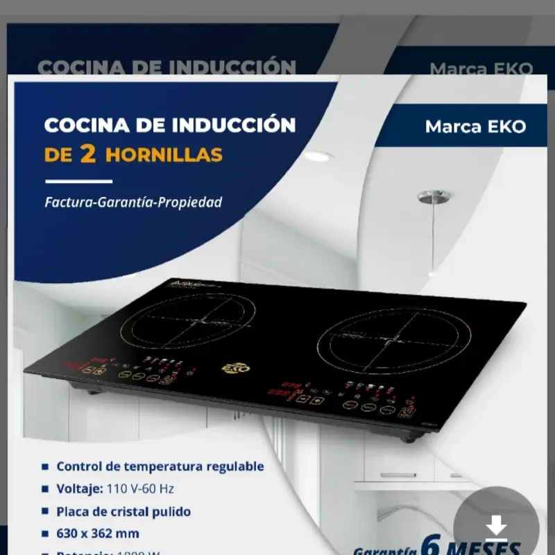 Cocina de inducción EKO 2 hornillas