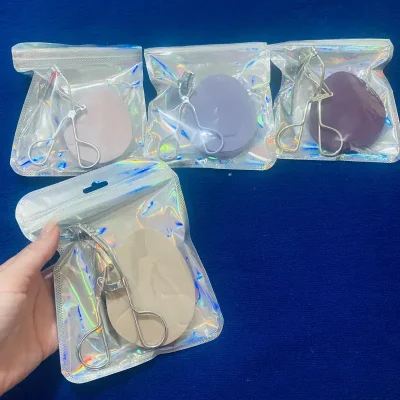 Set de enchinador de pestañas y esponja