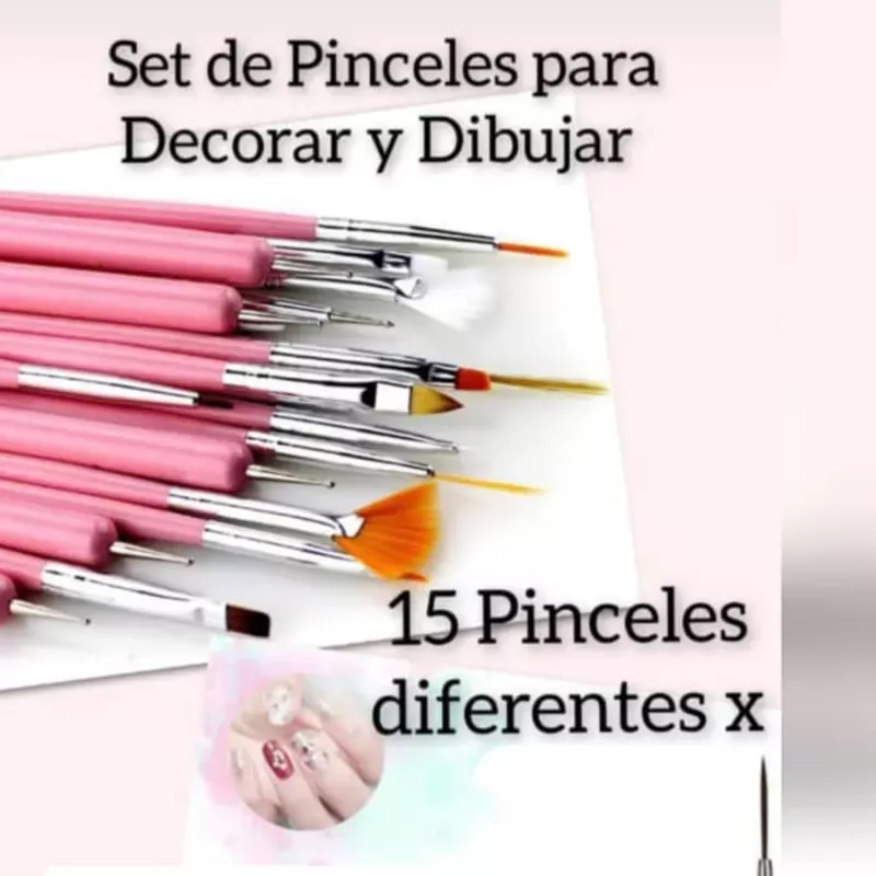Set de 15 pinceles para decorar