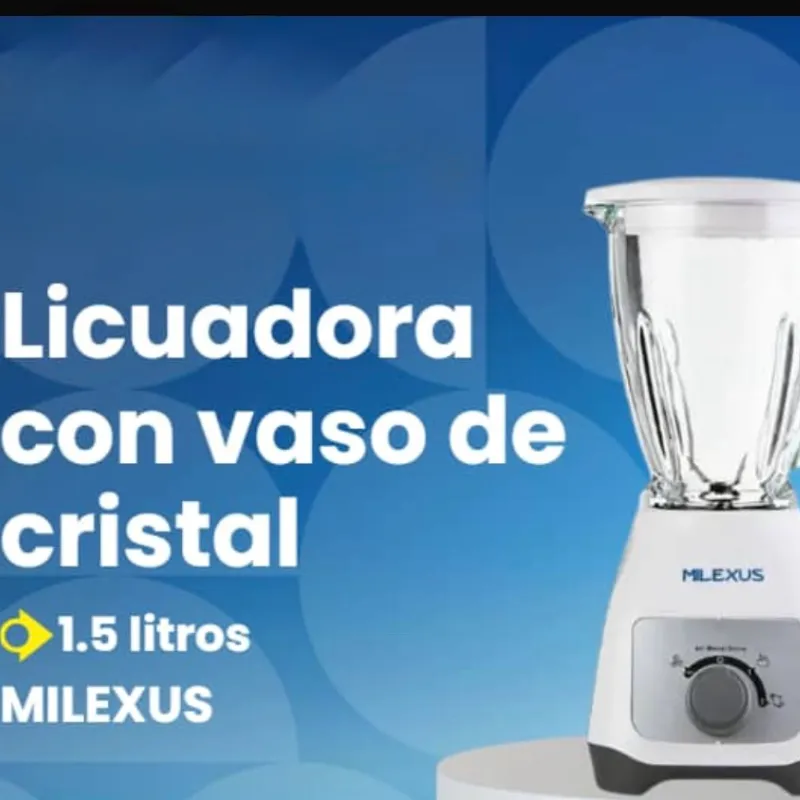 Licuadora con vaso de cristal