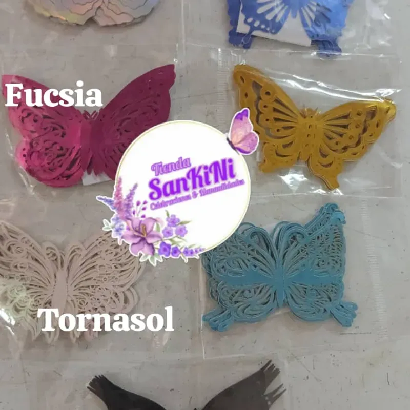 Mariposas 3D metalizadas