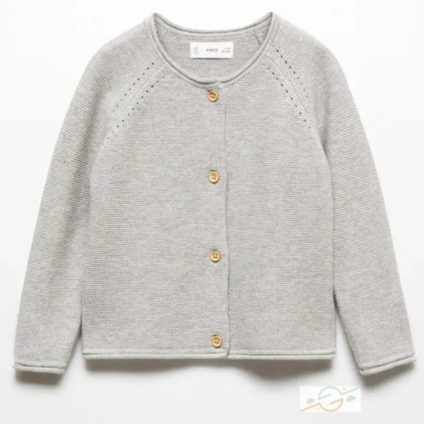 Abrigo punto gris MANGO #0001