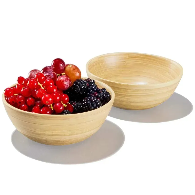Pareja de bowls de bambú