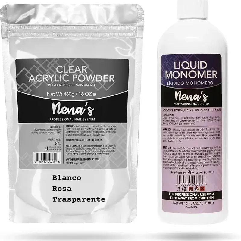 Liquido Monómero y polvo acrílico