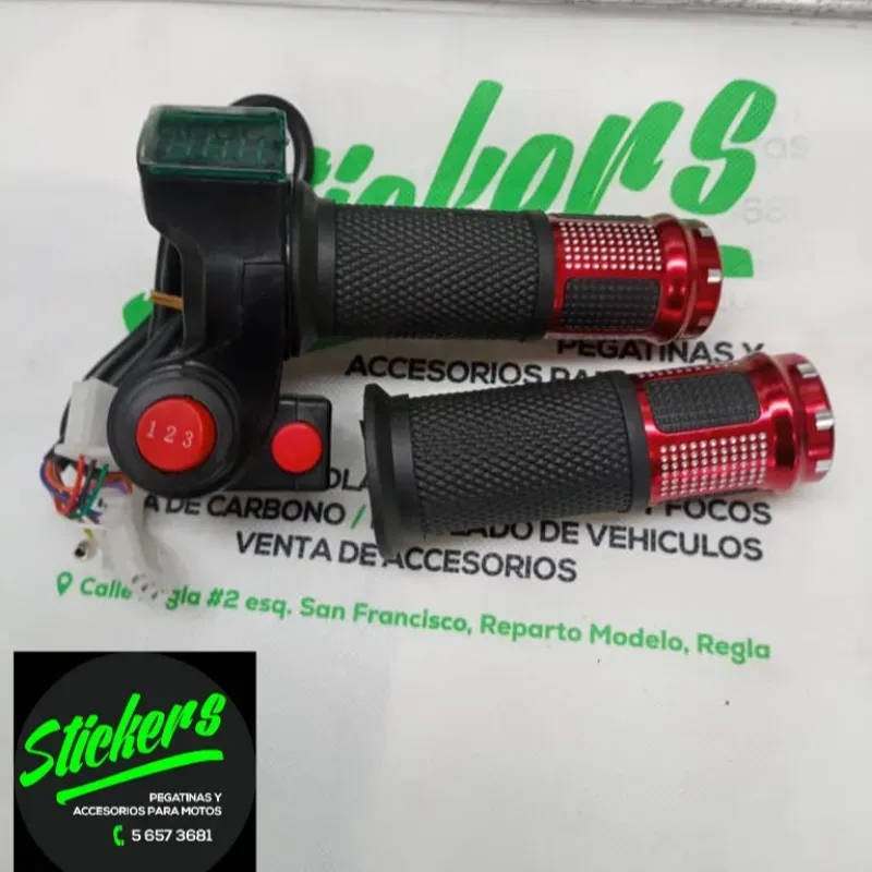 Puño de 3 velocidades + voltímetro