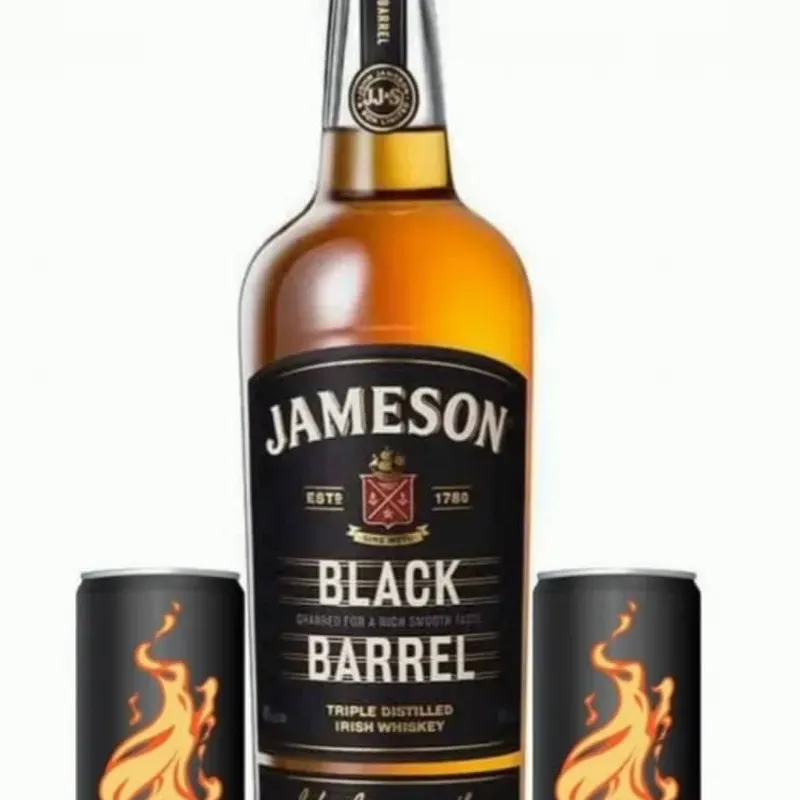 WHISKY JAMESON BLACK BARREL + 2 ENERGIZANTES