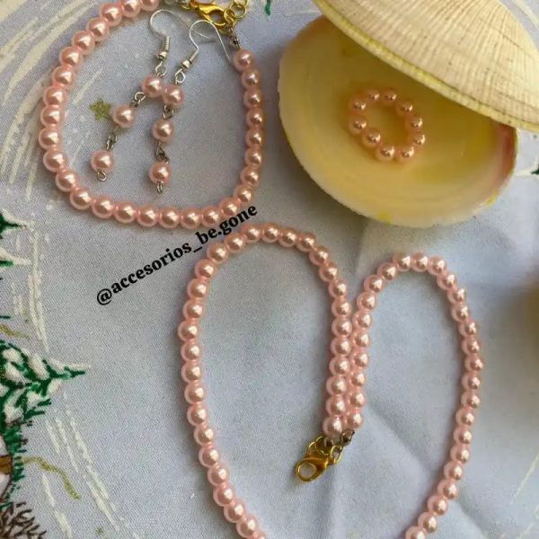 Combo de perlas rosa