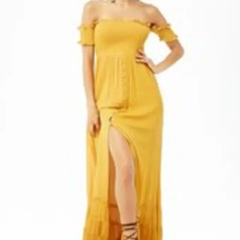 Vestido color mostaza