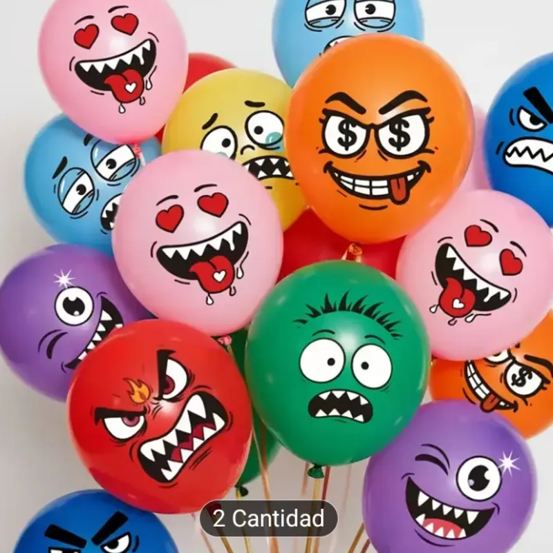Globos con caritas x unidades