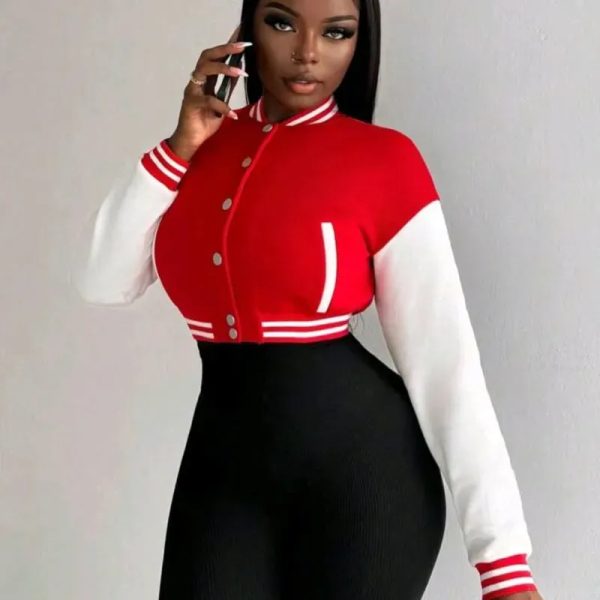 ❤️ Chaqueta universitaria — Rojo