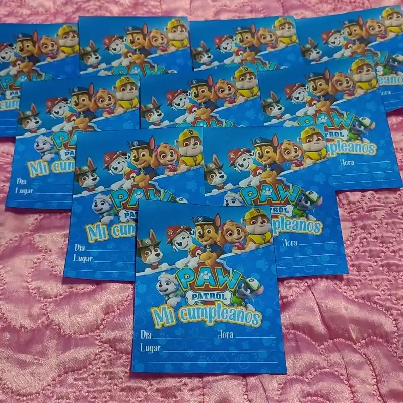 12 INVITACIONES (PAPEL)