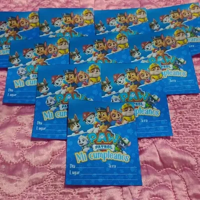 12 INVITACIONES (PAPEL)