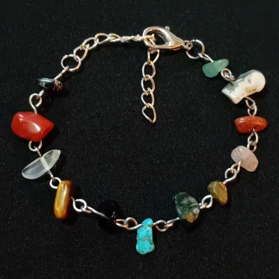 Pulsera de múltiples cuarzos de acero inoxidable