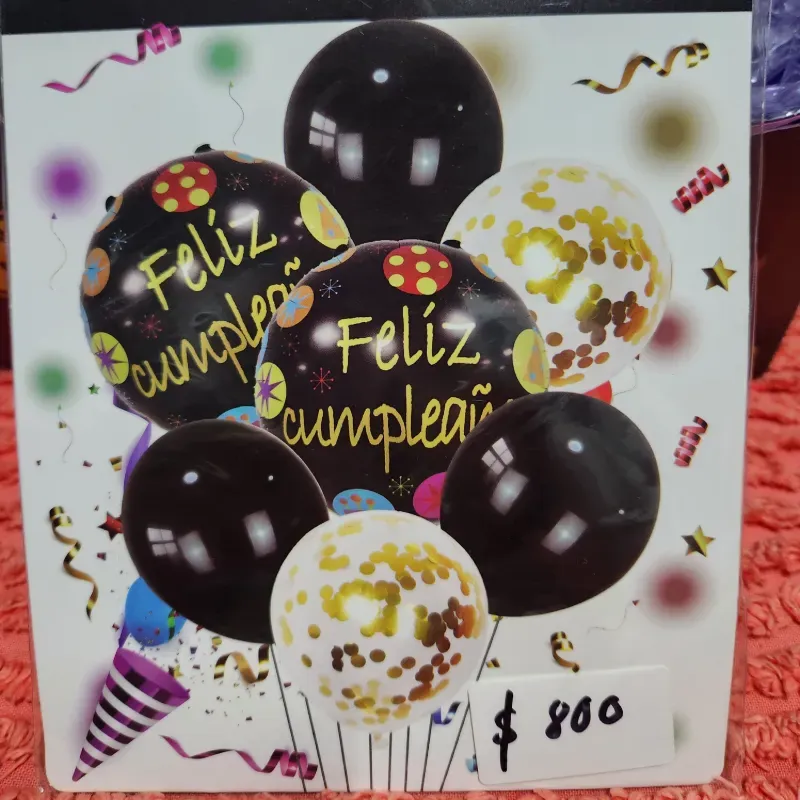 Globo metalizado y latex