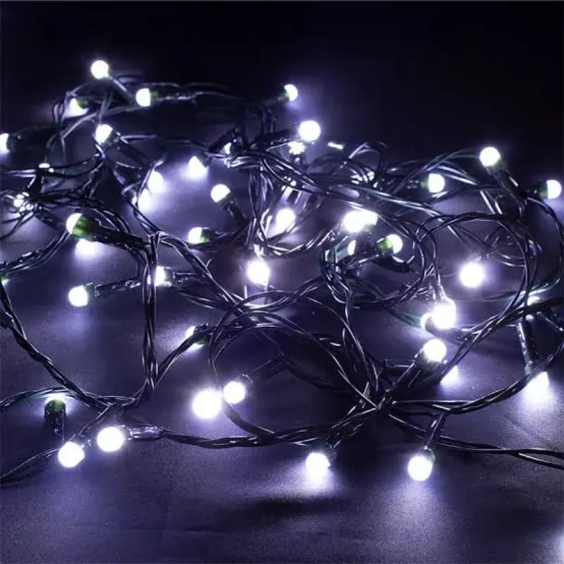 100led luces blancas cable oscuro
