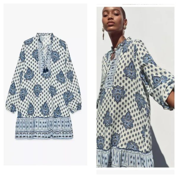 Vestido Zara estampado