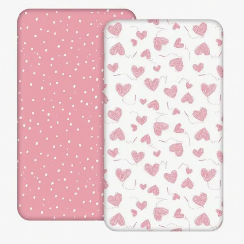 Set de Sábanas de Cuna Rosadas