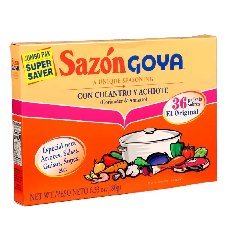 Caja de Sazón GOYA con culantro y achiote