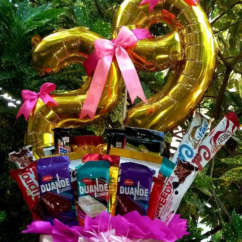 Ancheta de numeros y chocolates.