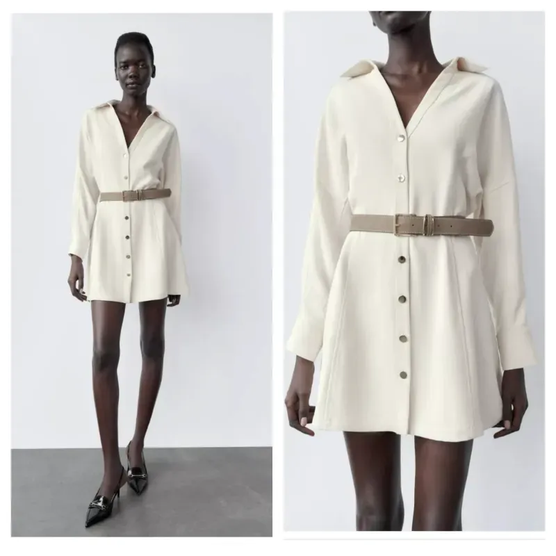 Vestido Zara con cinturón