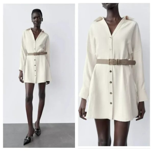 Vestido Zara con cinturón