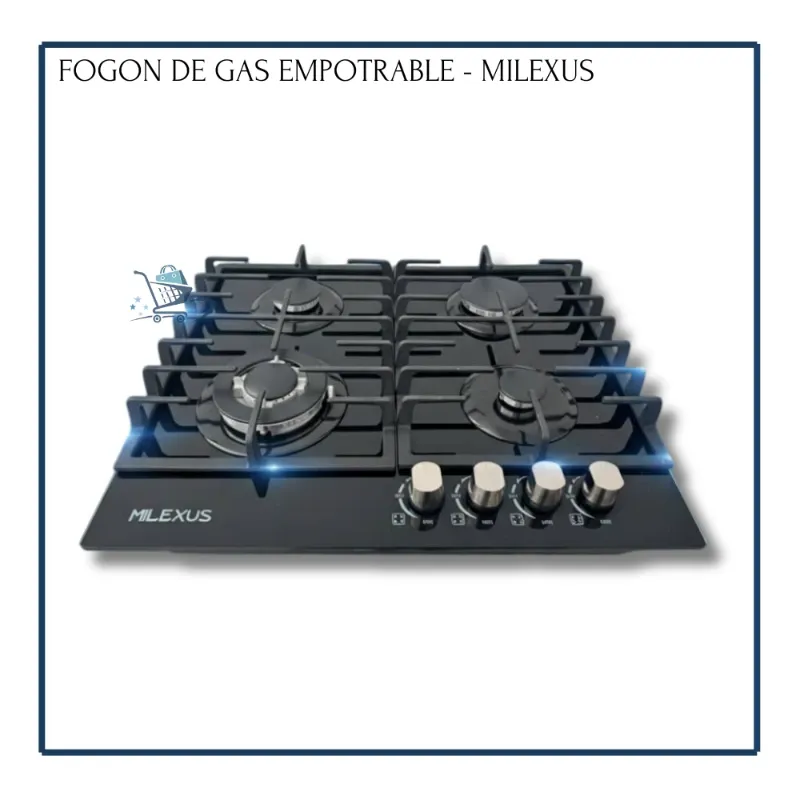 Fogón de Gas Empotrable - Milexus (4 Estufas)