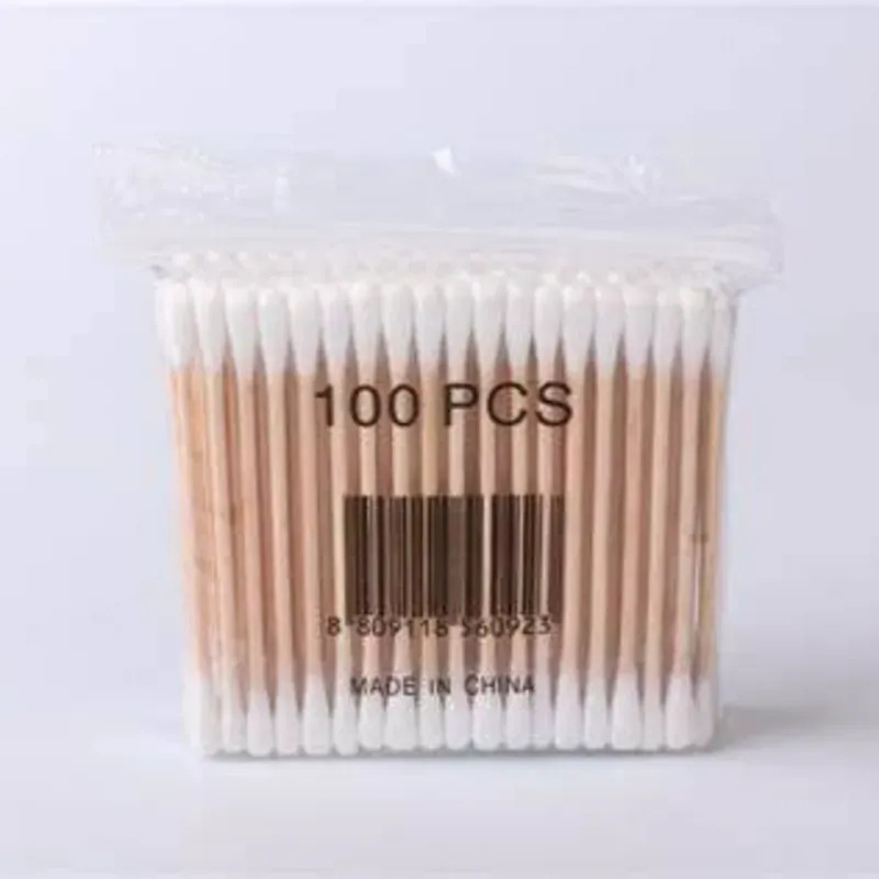 Palillos de Oido Madera 100u