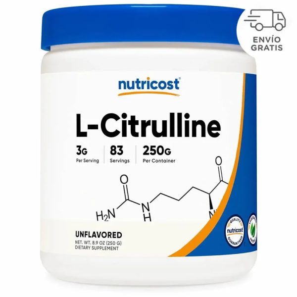 Nutricost L-citrulina pura (base) en polvo 8.82 oz, 83 porciones