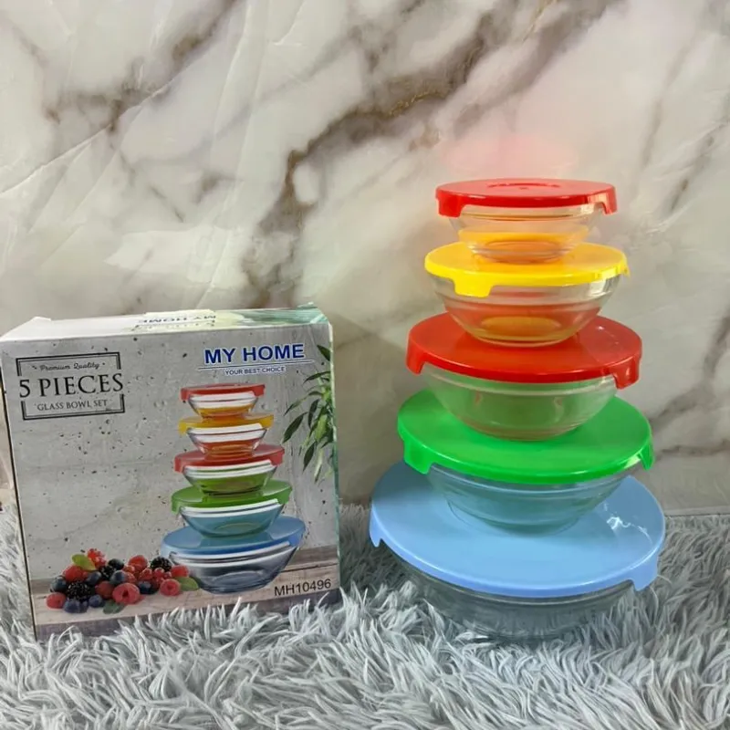 Juego de 5 pozuelos de cristal