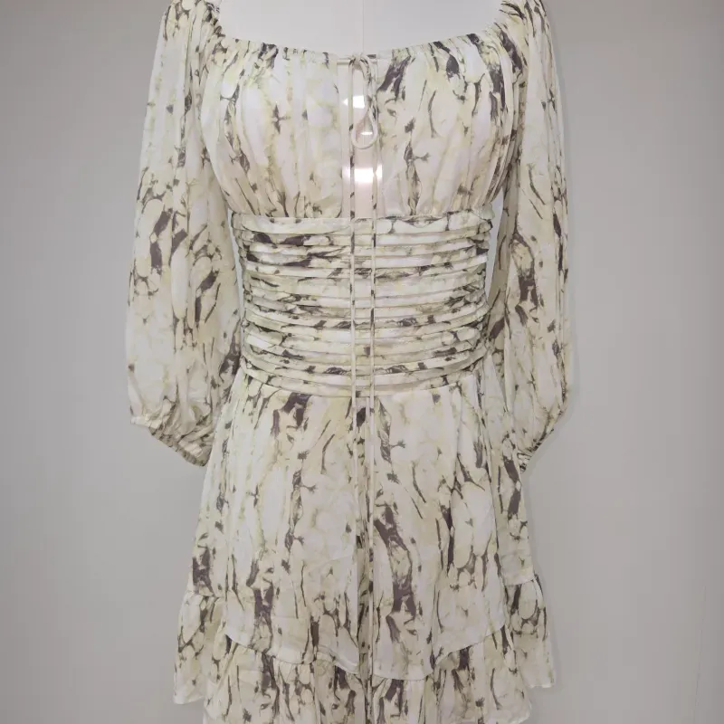 Vestido estampado verde claro