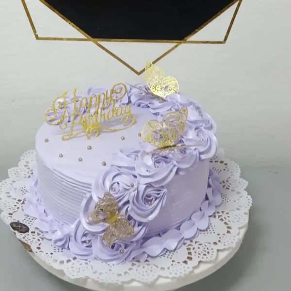 Cake malva con mariposas