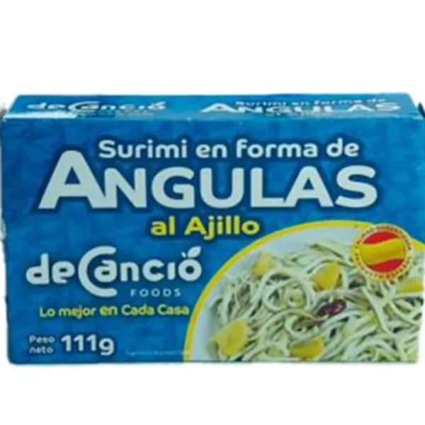 Surimi en forma de Angulas al Ajillo
