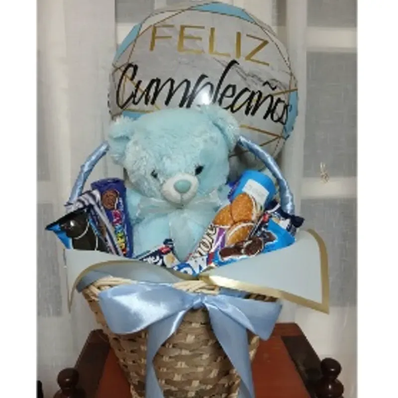 Cesta Peluche Azul