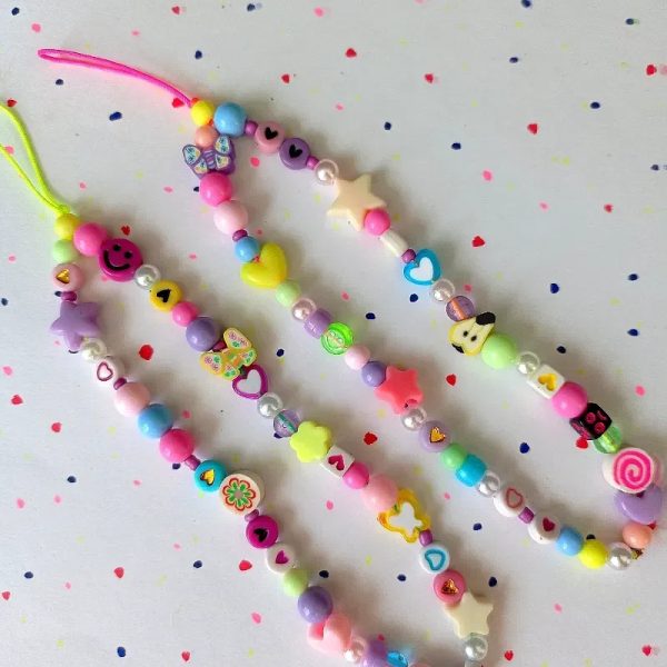 Cordón para móvil con bolas de colores