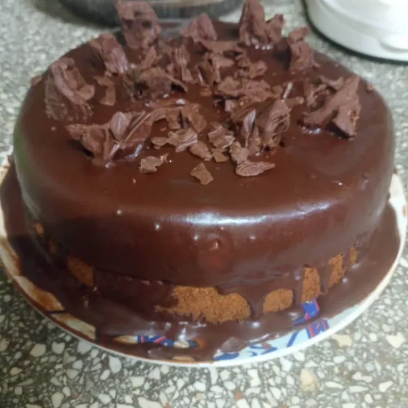 Panetela cubierta de chocolate