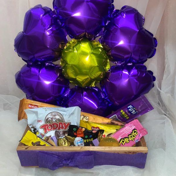 Caja de madera con candy