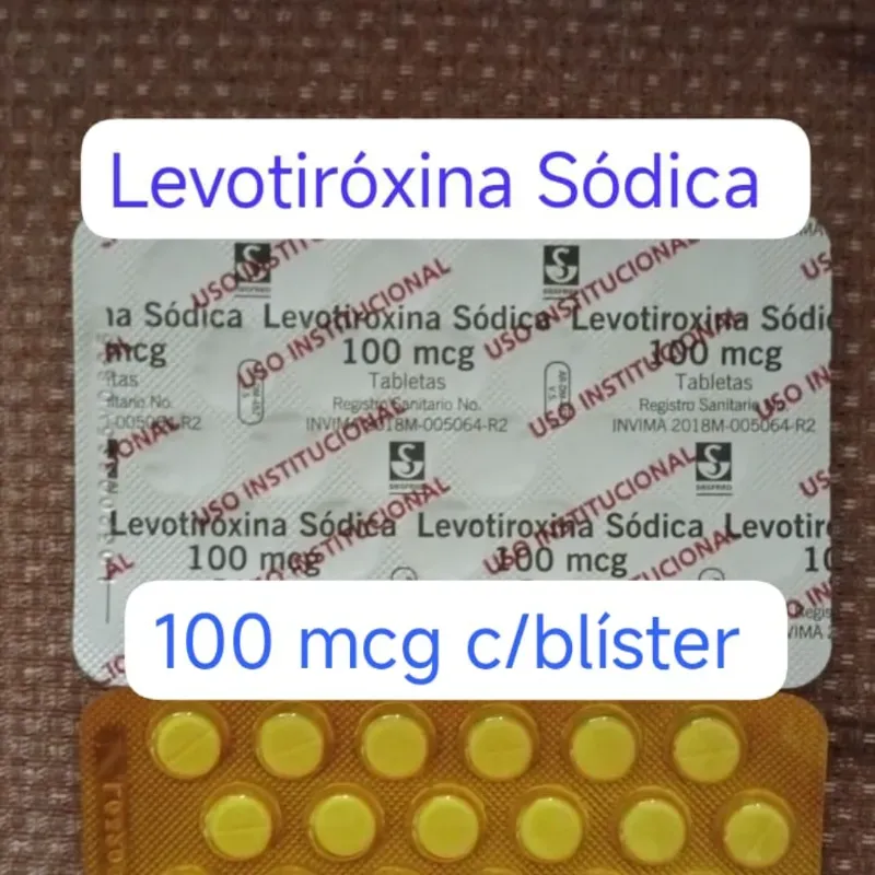 Levotiroxina Sódica de 100 mg de 30 Tabletas