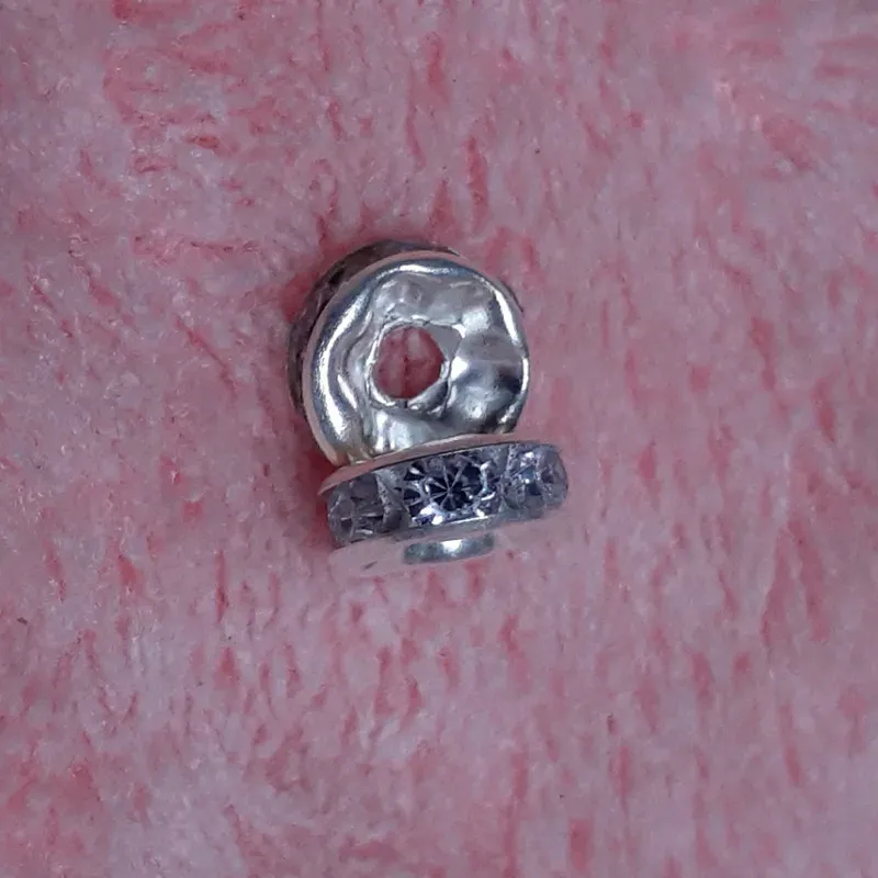 Separador de piedras plateado 8 mm